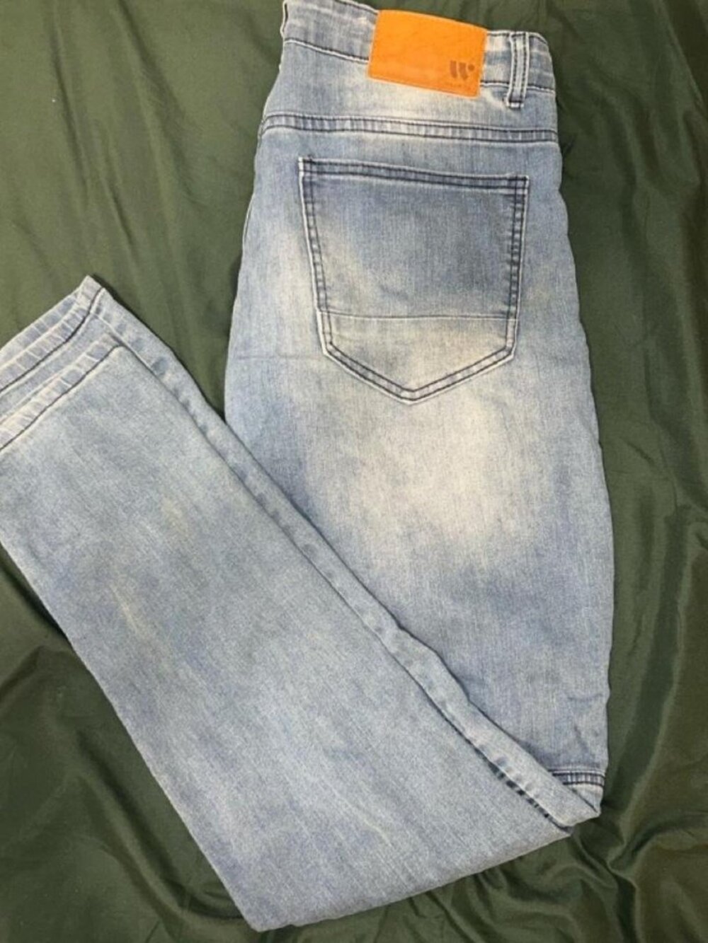 Waimari Distressed Blue Skinny Jeans Men's 34x32